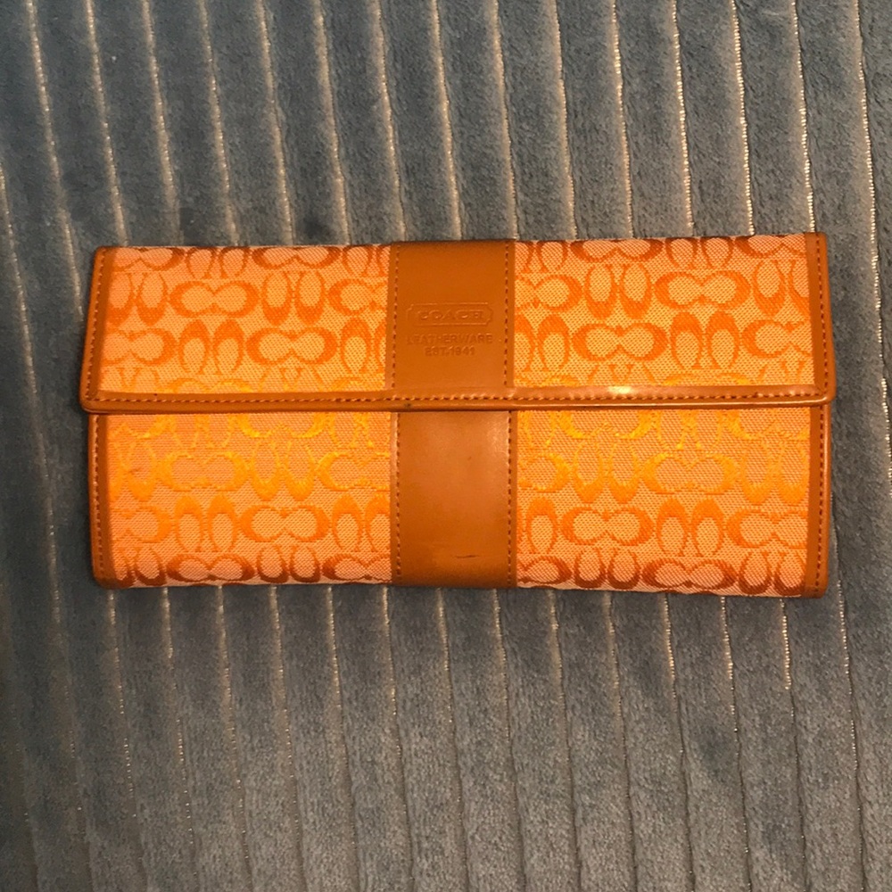burnt orange wallet